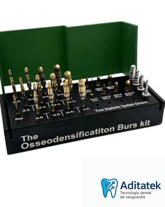 Kit de Fresas para Osseodensificación – Largas y Cortas (Aditatek)